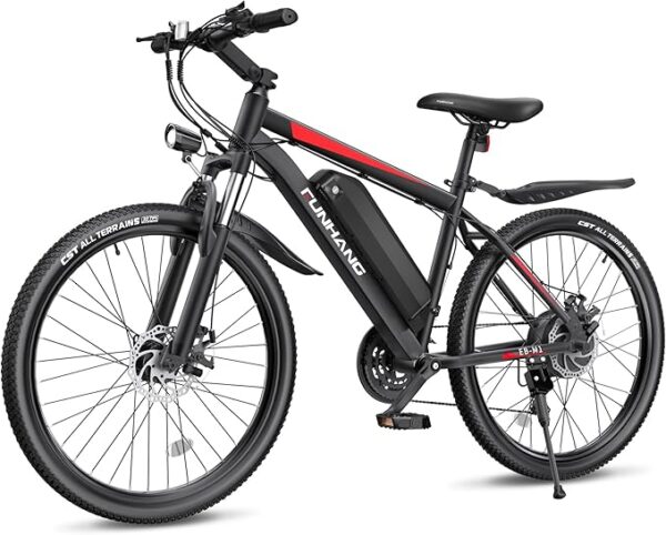 Electric Bike for Adults, 26'' 1000W Peak Ebike, Up to 50 Miles 21.7MPH Electric