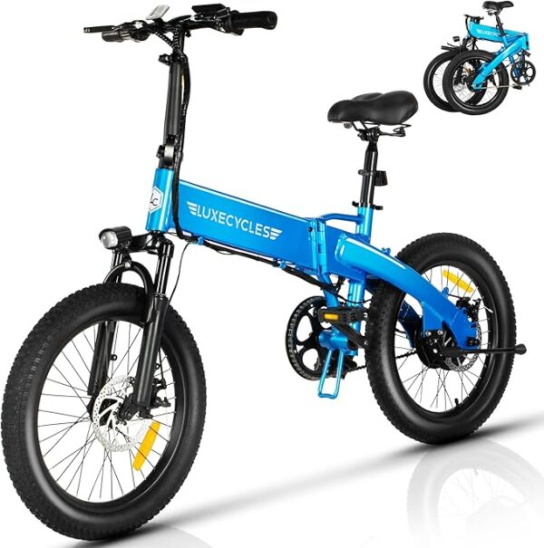 LET'S CAMP Electric Bike Foldable 14”/20" Tire 500W/1000W Peak Motor 20Mph/28Mph