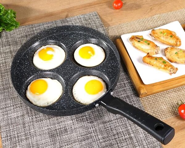 MyLifeUNIT Aluminum 4-Cup Egg Frying Pan,