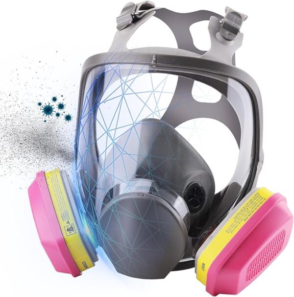 Respirator Mask, Reusable Gas Mask with Filters for